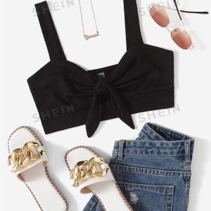 SHEIN black crop top